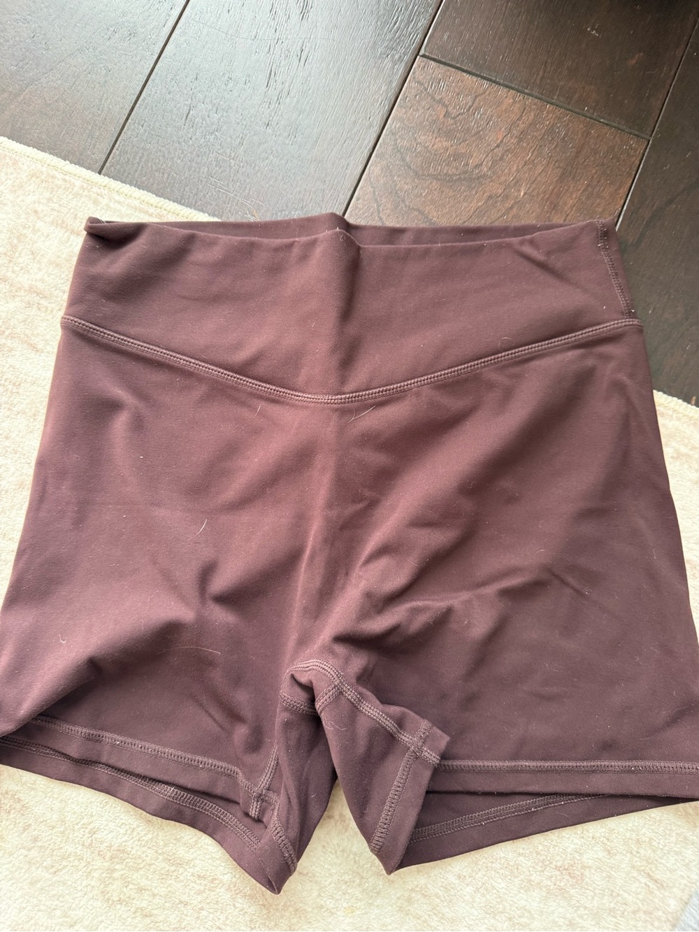 High-Waist Women's Athletic Shorts - brown